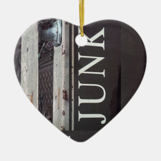 Tow Truck JUNK SIGN Keramisch Ornament (Voorkant)