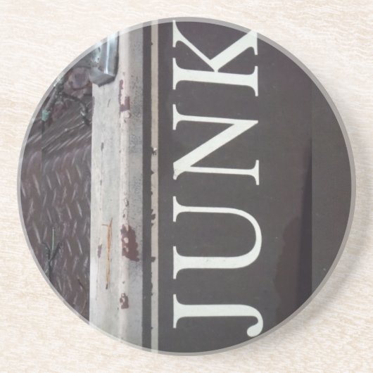 Tow Truck JUNK SIGN Zandsteen Onderzetter (Voorkant)