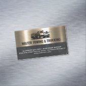Tow Truck Logo | Metallic Gold marmer Magnetisch Visitekaartje (Voorbeeld)
