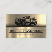 Tow Truck | Metalen achtergrond Visitekaartje (Voorkant)