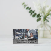 Tow Truck Operator Securing Car Visitekaartje (Staand voorkant)