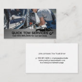 Tow Truck Operator Securing Car Visitekaartje (Voorkant / Achterkant)