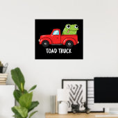 Tow Truck Pun Dark BG Poster (Thuiskantoor)