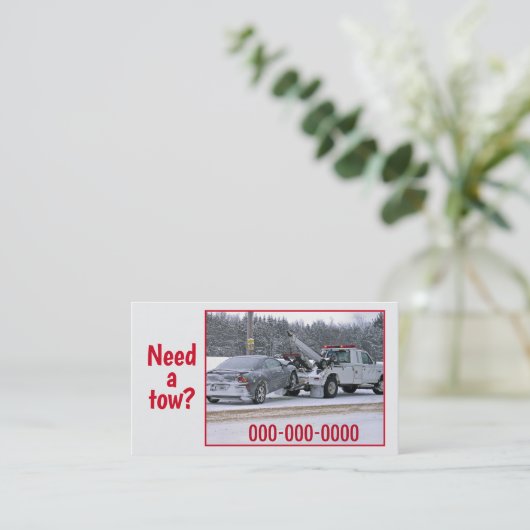 Tow Truck Service Visitekaartje (Staand voorkant)