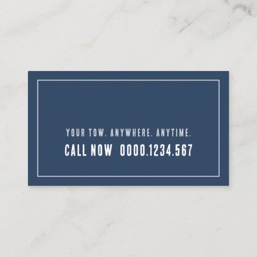 Tow Truck Services | Altijd en altijd uw werk Visitekaartje (Achterkant)