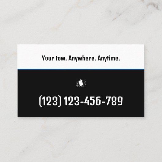 Tow Truck Services | Altijd en altijd uw werk Visitekaartje (Achterkant)