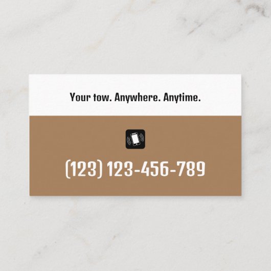 Tow Truck Services | Altijd en altijd uw werk Visitekaartje (Achterkant)