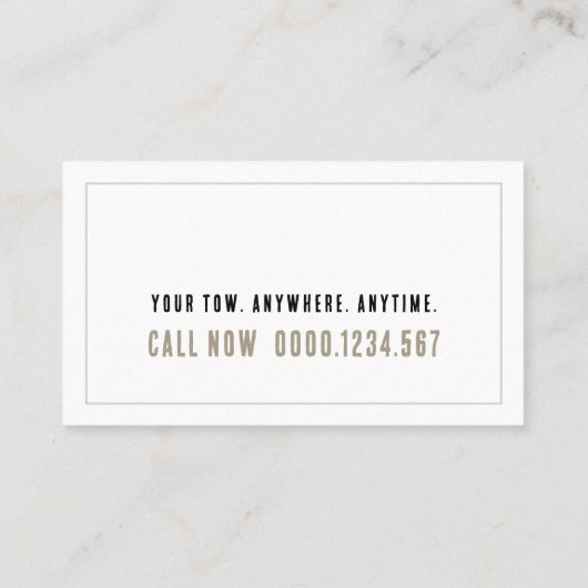 Tow Truck Services | Altijd en altijd uw werk Visitekaartje (Achterkant)