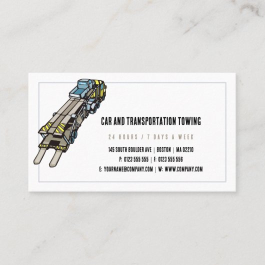 Tow Truck Services | Altijd en altijd uw werk Visitekaartje (Voorkant)