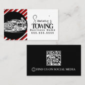 Tow Truck Services QR Code Logo Visitekaartje (Voorkant / Achterkant)