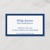 Tow Truck Services Visitekaartje (Achterkant)