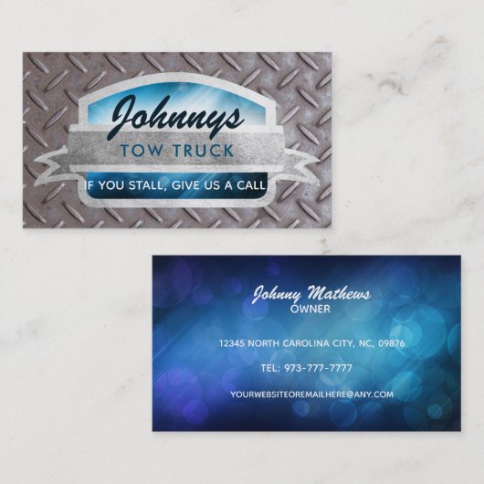 Tow Truck Slogans Visitekaartjes (Voorkant / Achterkant)