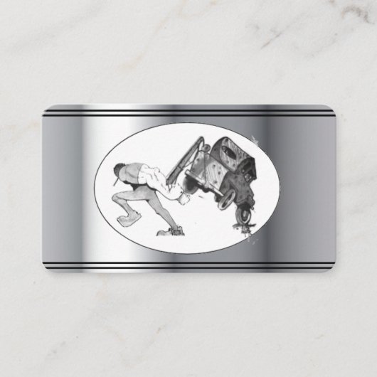 Tow Truck tekening Auto visitekaartje (Voorkant)