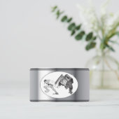 Tow Truck tekening Auto visitekaartje (Staand voorkant)