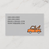 Tow Truck Towing Road Service Visitekaartje (Achterkant)