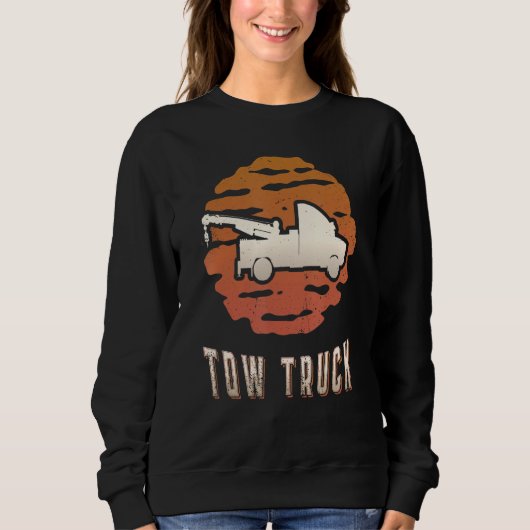 Tow Truck Vintage Retro Classic Sunset Trui (Voorkant)