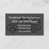 Tow Truck Wrecker Service Simple Visitekaartje (Voorkant)