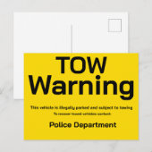 Tow warning briefkaart (Voorkant / Achterkant)