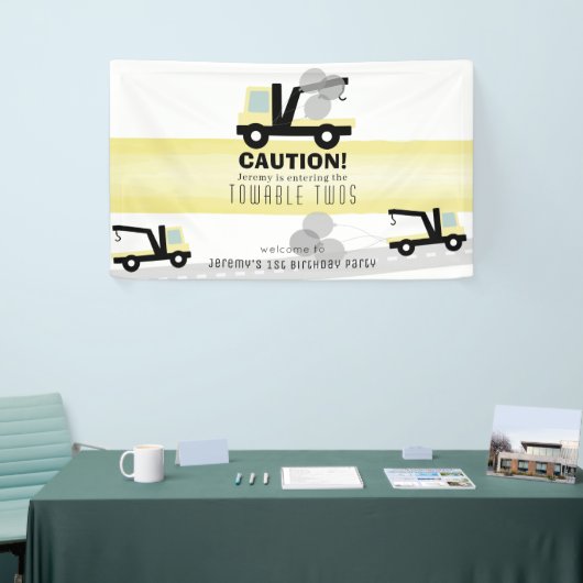 Towable Twos Wrecker 2e verjaardag Banner (Beurs)