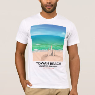 Towan Beach - Newquay zandkasteel reisprint T-shirt