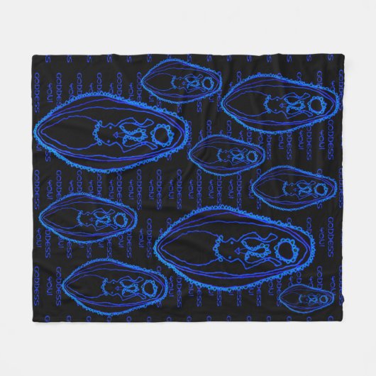 Towanda Goddess Yoni Fleece Deken (Voorkant (Horizontaal))