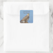 Toward Future Wild Raptor Bird Hawk Afstuderen Vierkante Sticker (Tas)