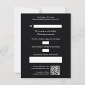 Toward Haunted Castle Wedding Couple Spooky Forest RSVP Kaartje (Achterkant)