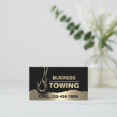 Towbedrijf Professional Black & Gold Tow Hook Visitekaartje (Staand voorkant)