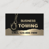 Towbedrijf Professional Black & Gold Tow Hook Visitekaartje (Voorkant)