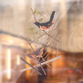Towee Bunting Audubon Black en Oranje Song Birds Raamsticker (Vel 2)