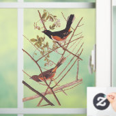 Towee Bunting Audubon Black en Oranje Song Birds Raamsticker (Huis)