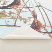 Towee Bunting Audubon Black en Oranje Song Birds Sherpa Deken (3/4)