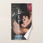 Towel / ik wacht op je bad handdoek (Handdoek)