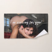 Towel / ik wacht op je bad handdoek (Handdoek)