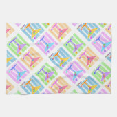 TOWEL - PASTEL MARTINIS Pop Art Theedoek (Horizontaal)