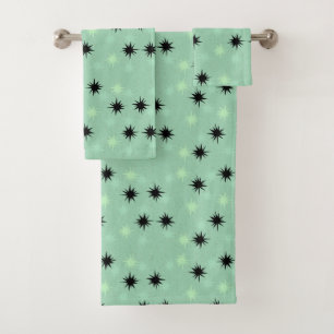 Towel set atoomJade en Mint Starbursts Bad Handdoek