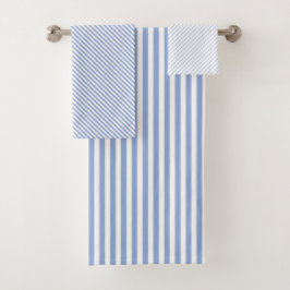 Towel Set - Blue Stripe Patterns Bad Handdoek