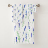 Towel Set - Lavender Patterns Bad Handdoek (Insitu)