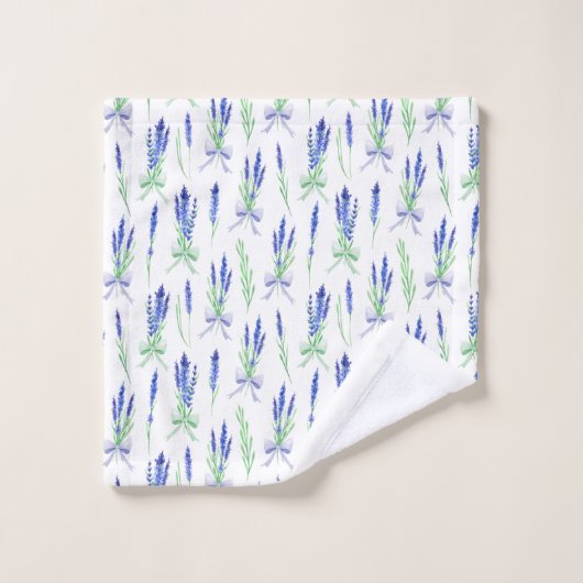 Towel Set - Lavender Patterns Bad Handdoek (Wasdoekje)