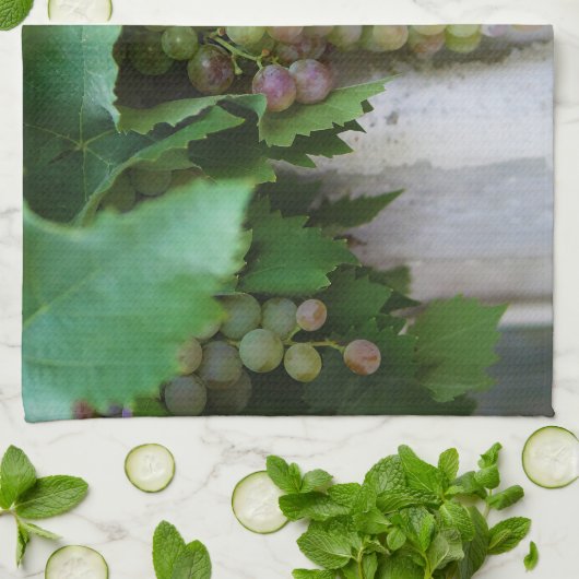 Towel Tuscan Grapes Vineyard Kitchen Theedoek (Gevouwen)
