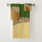 TOWEL VAN Green Gold Marble BATHROOM SET Bad Handdoek (Insitu)