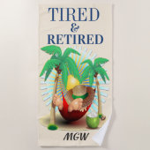 Towel voor feesten van aftredingsstrand strandlaken (Voorkant)