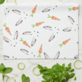 Towel voor konijn en wortelthee theedoek (Gevouwen)