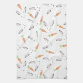 Towel voor konijn en wortelthee theedoek (Verticaal)