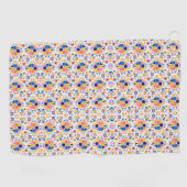 Towel with intricate, colorful geometric pattern  golfhanddoek (Horizontaal)