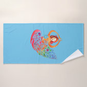 Towel Yoga Meditation Rainbow Colors Design Badhanddoek (Badhanddoek)