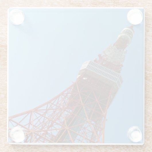 Tower 東 タ ー glazen onderzetter (Achterkant)