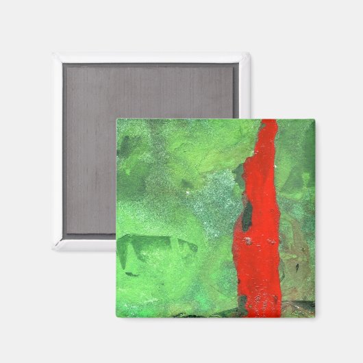 "Tower #1" Abstracte kunstmagneet Magneet (Voorkant / Achterkant)