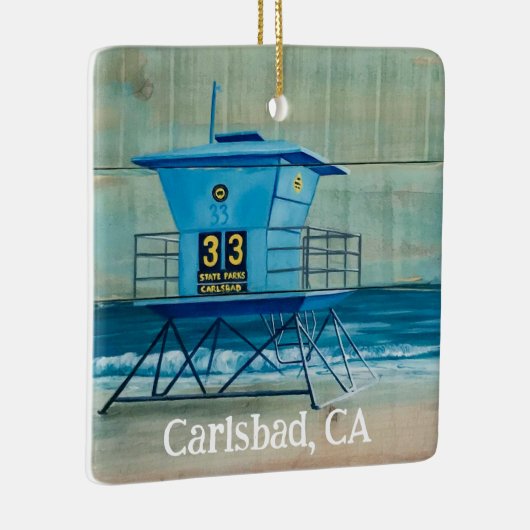 Tower 33 Carlsbad, CA kerstversiering Keramisch Ornament (Rechts)
