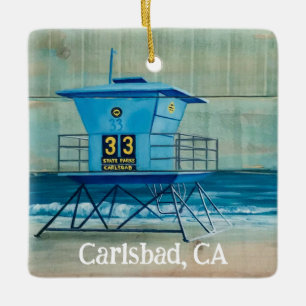 Tower 33 Carlsbad, CA kerstversiering Keramisch Ornament